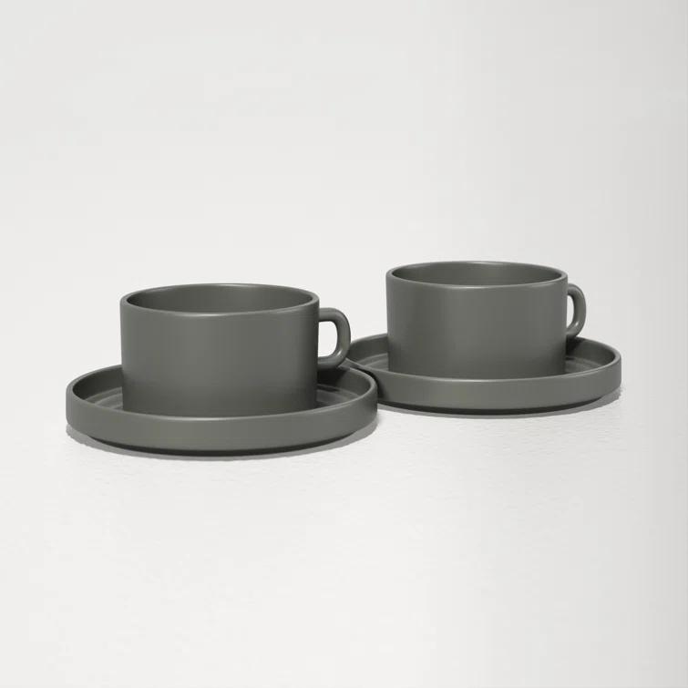PILAR Stoneware Teacup & Saucer