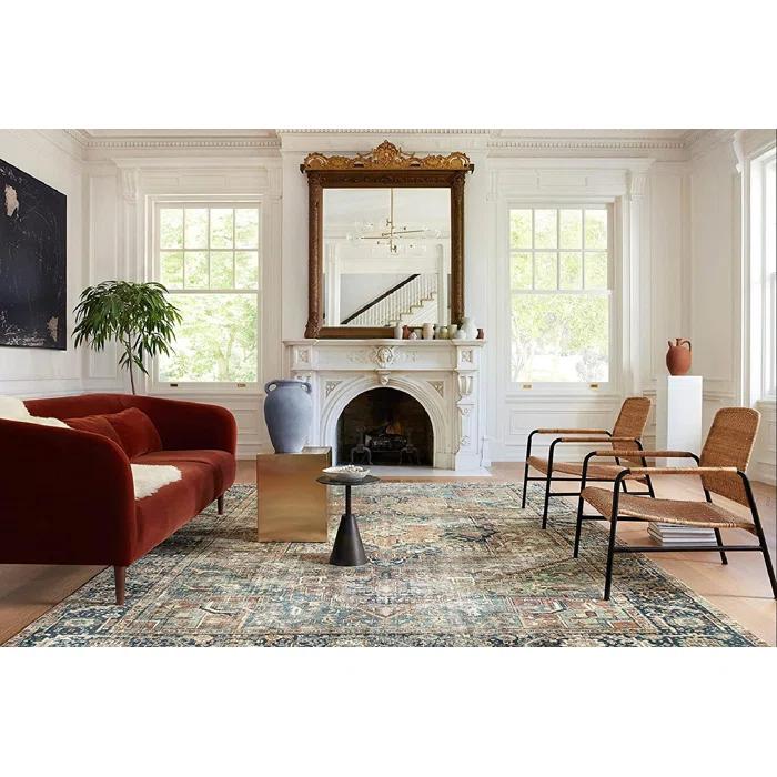Loloi Margot Terracotta / Lagoon Area Rug feat. Cloudpile