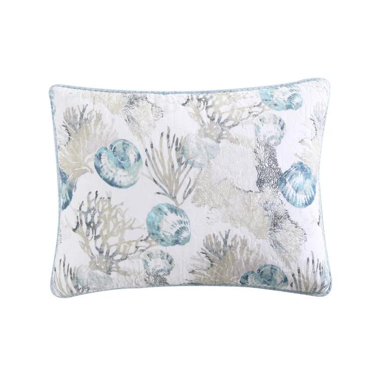 Tommy Bahama Home Tommy Bahama Freeport Blue Cotton Reversible Quilt Set