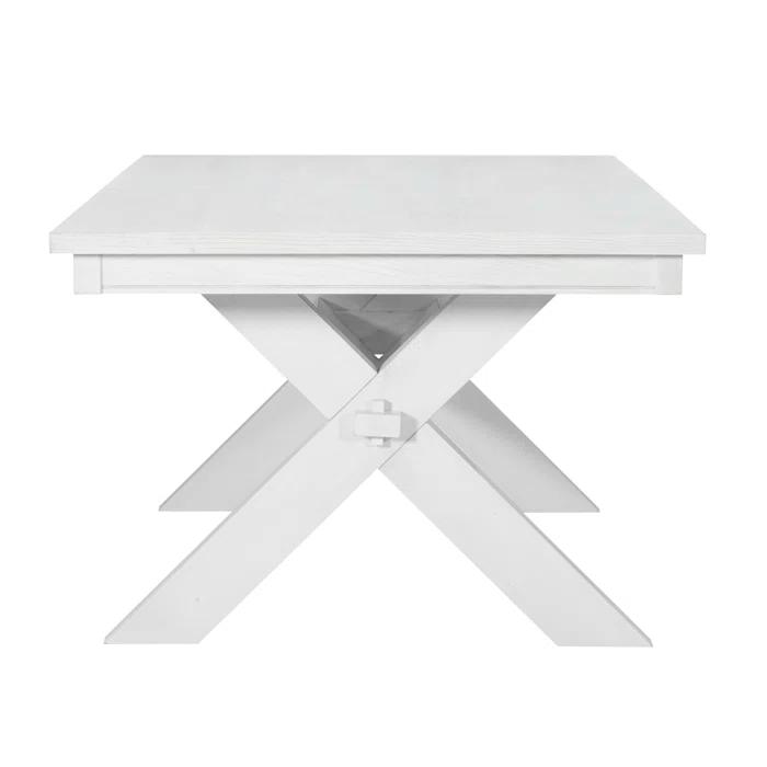 Kelly Clarkson Home Gigi 70" Solid Wood Farmhouse Trestle Base Dining Table