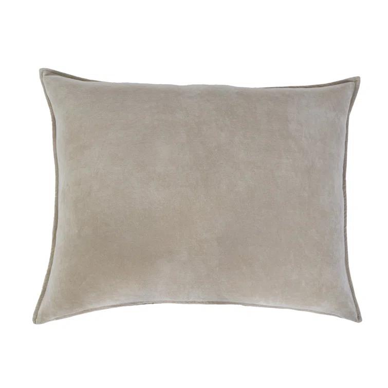 Bianca Velvet Oversized Pillow by Pom Pom at Home - Natural