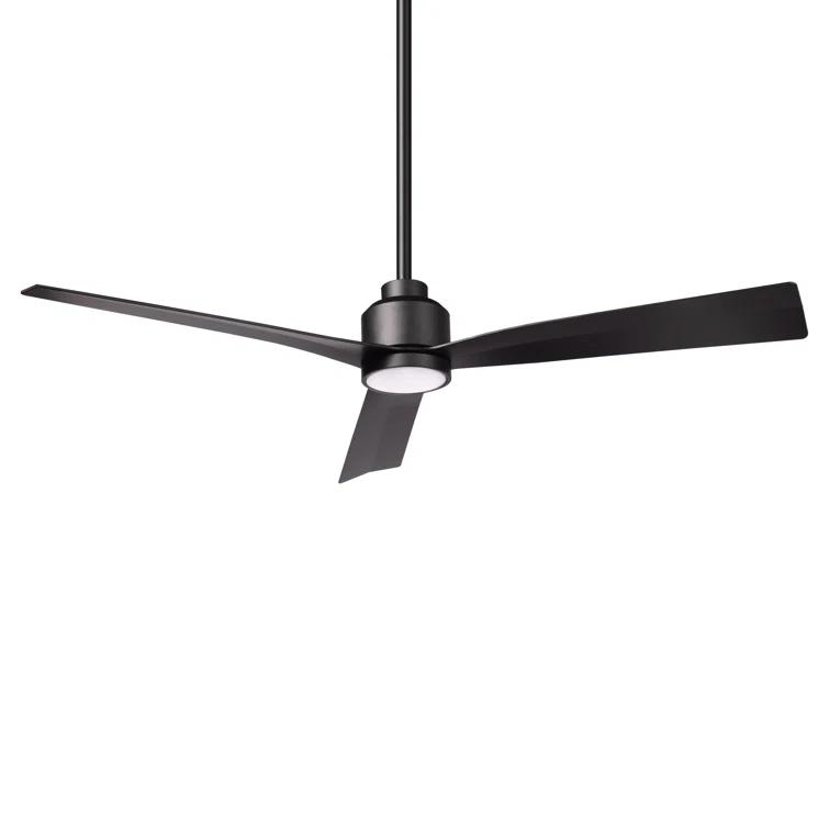 52" Smart Home Compatible 3 Blade Smart Ceiling Fan with Remote