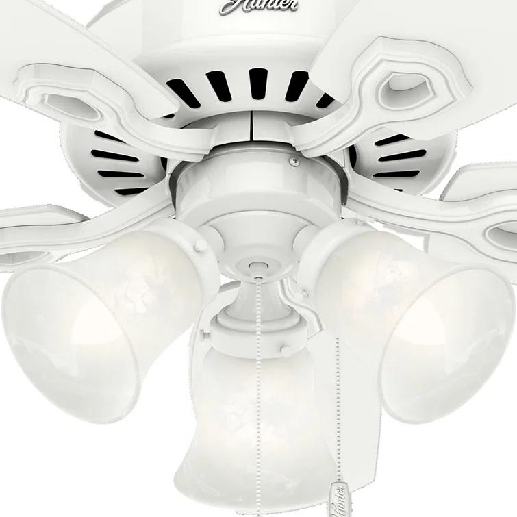 42" Builder 5 - Blade Standard Ceiling Fan with Pull Chain and Light Kit Included