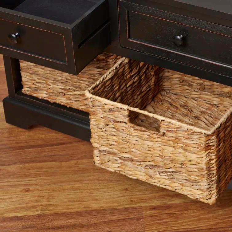 Adayla Solid Wood Drawers Storage Bench