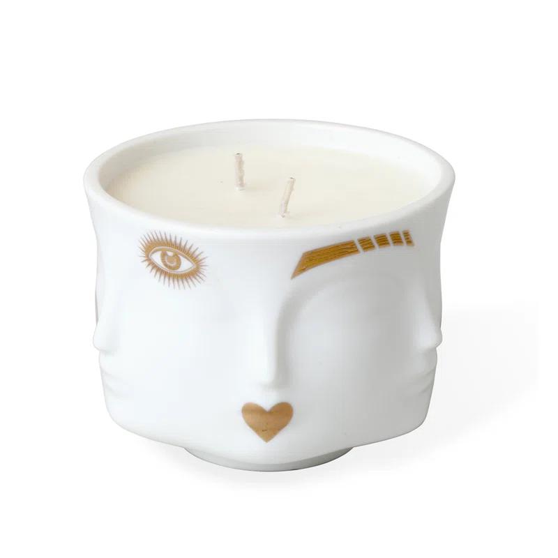 Muse Gilded Scented Designer Candle with Ceramic Holder