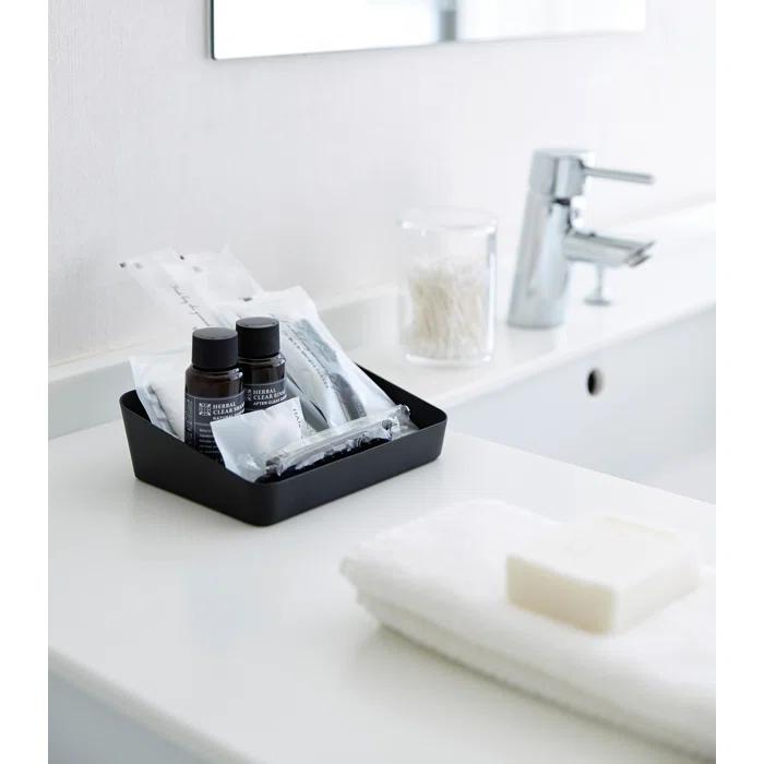 Yamazaki Home Space Saving Vanity Tray, Sloped, Steel, Large