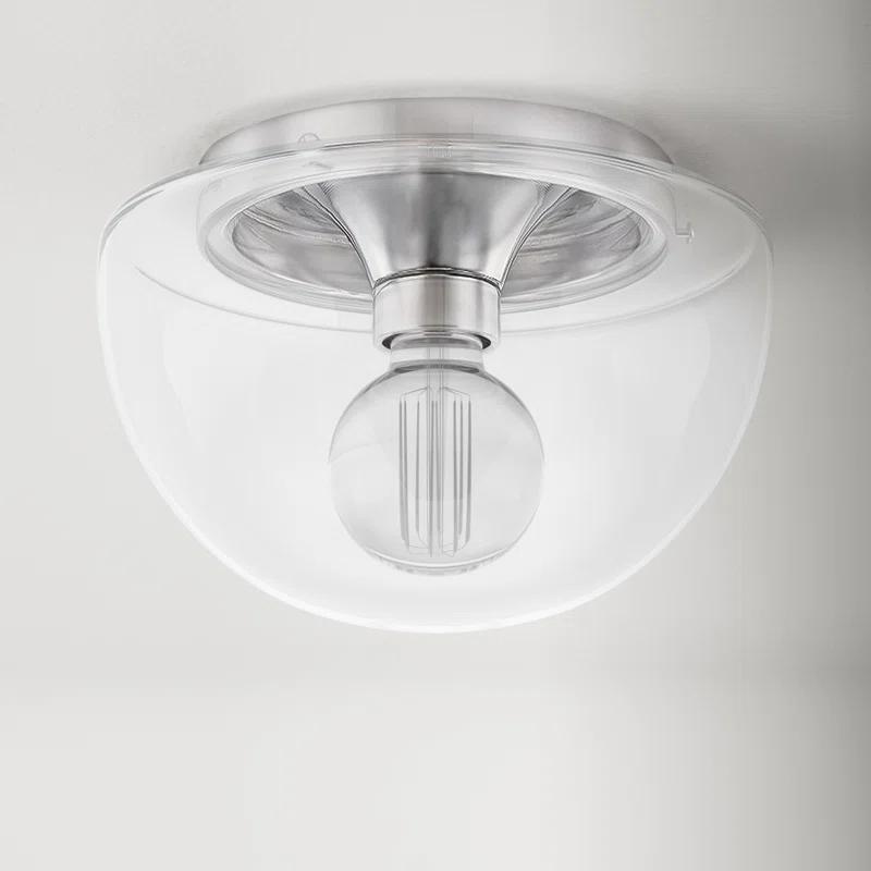 Alexi Single Light Glass Flush Mount