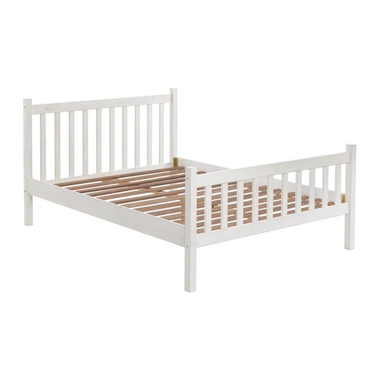 Windsor Wood Farmhouse Industrial Bohemian Style 3 Pc Bedroom Set With Slat Twin Bed 2 Nightstands