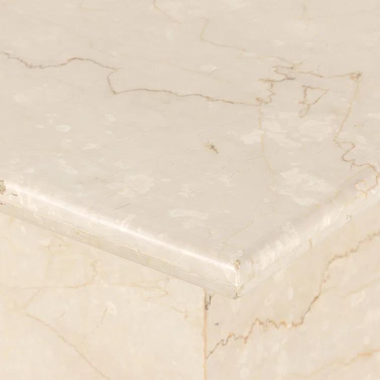 Leonel Side Table - Cream Marble