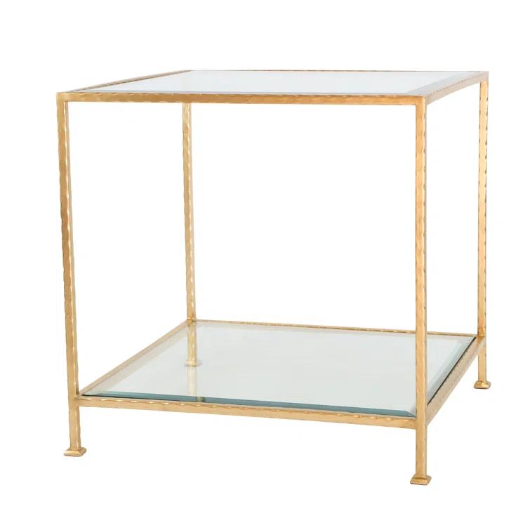Ave Home Chloe Glass Top End Table