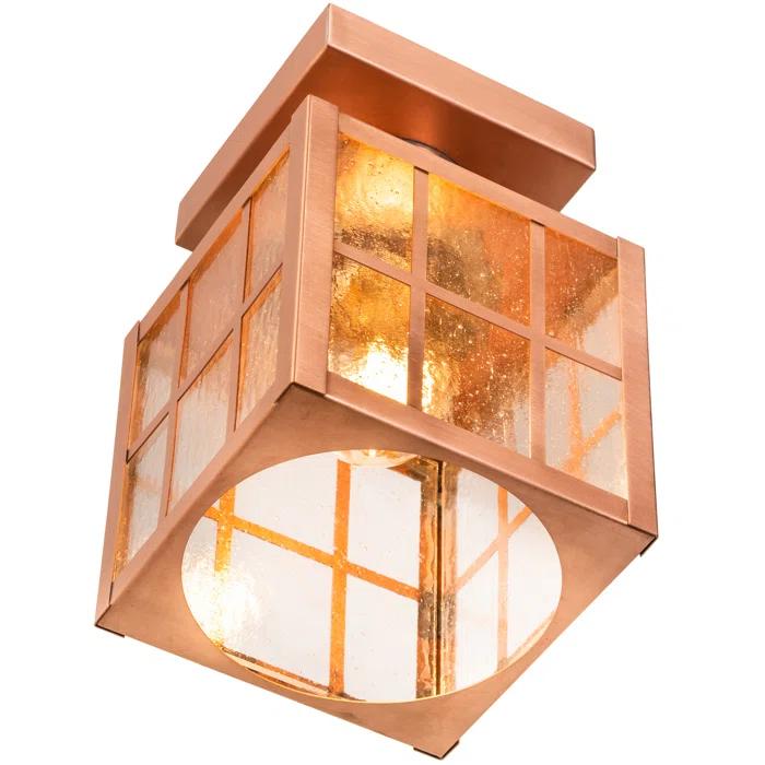 Meyda Lighting Glass Semi Flush Mount