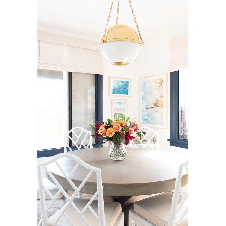 Aerin Round Pendant Light - Aged Brass / Large