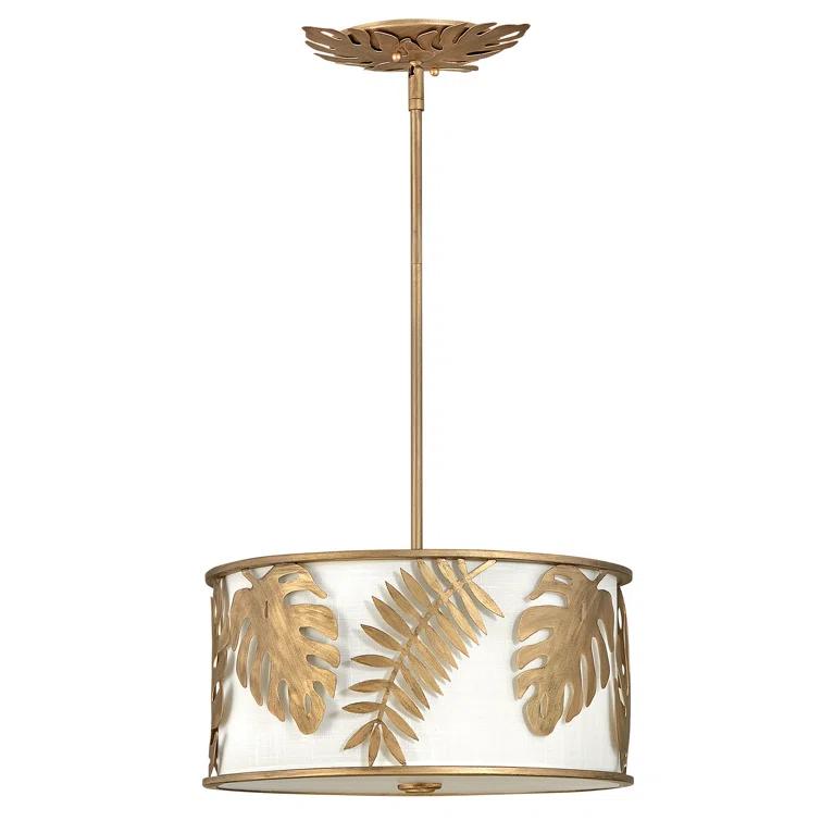 Botanica 3 - Light Burnished Gold Shaded Pendant
