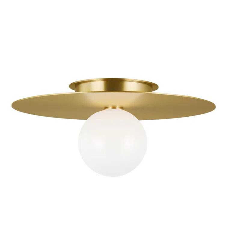 Nodes Flush Mount Light by Kelly Wearstler - Burnished Brass / 17.5"Dia