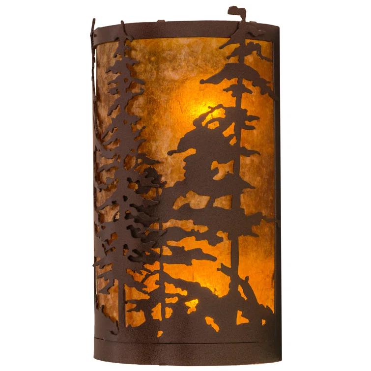 Rustic Lodge Flush Mounted Sconce