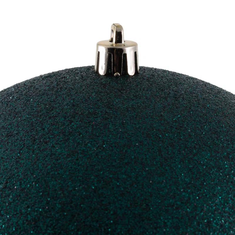 Vickerman 6" Midnight Green 4-Finish Ball Ornament Assortment, 4 per Box