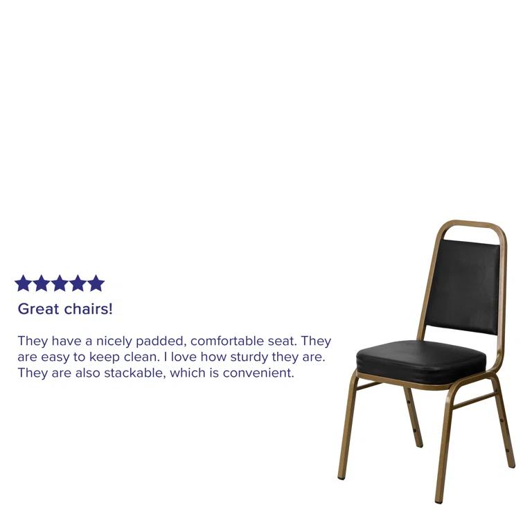 Flash Furniture Amaya Trapezoidal Back Stacking Banquet Chair with 2.5" Thick Seat