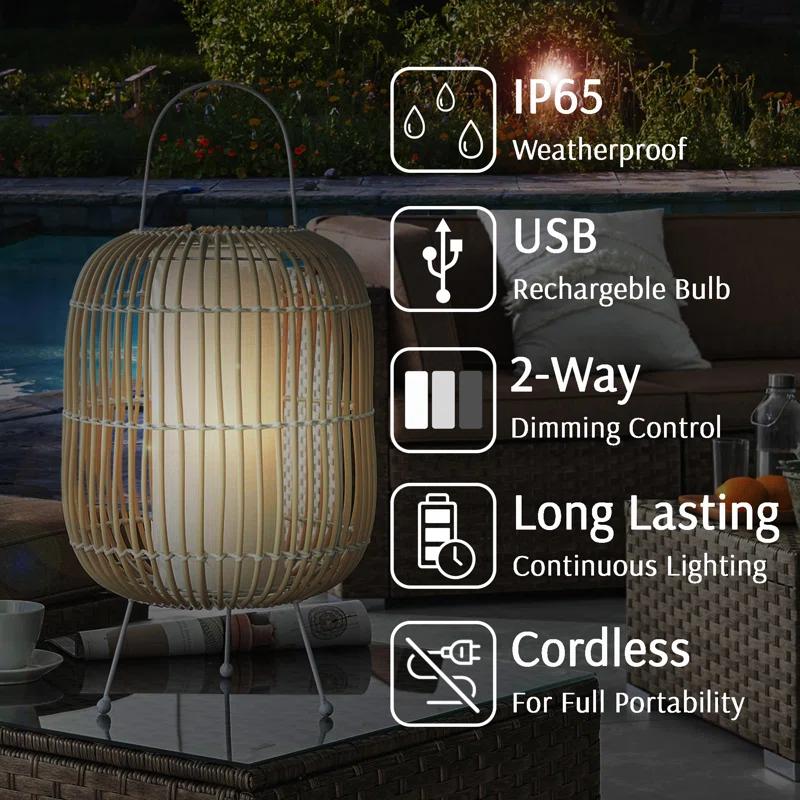 Charisse 26'' Battery Powered Integrated LED