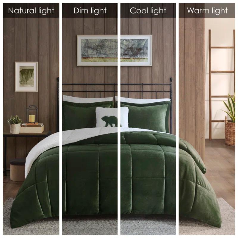 Woolrich Woolrich Alton Plush to Sherpa Down Alternative Comforter Set