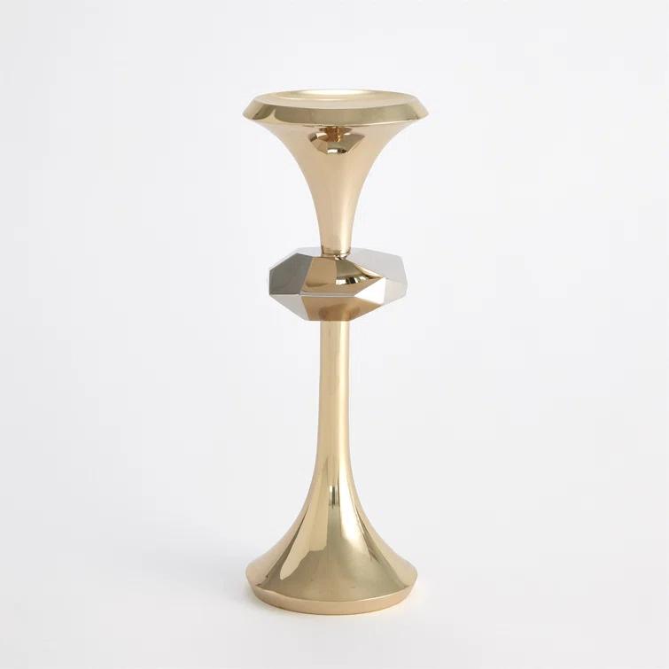 Gabriel Brass Candle Holder-Lg