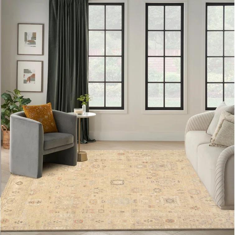 Pasargad Oushak Cream Wool Area Rug