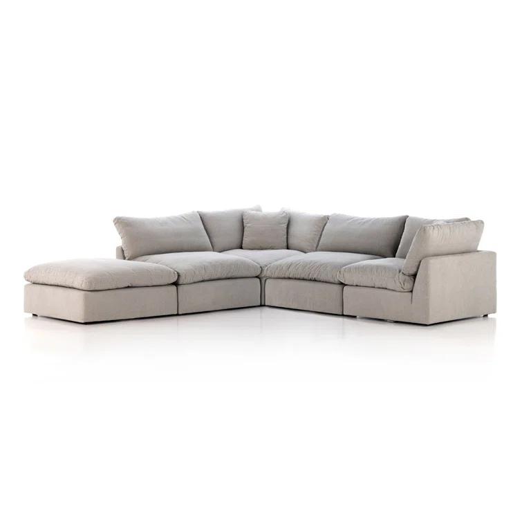 Bernard Sectional Sofa - Gray / Left-Facing