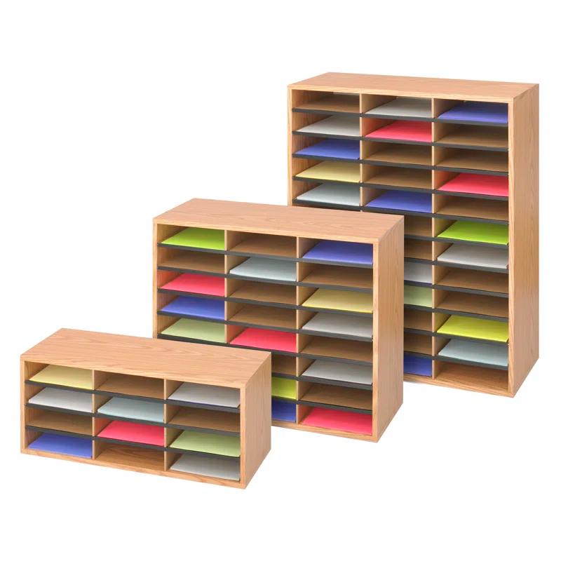 Safco Products Company Small Wood/Corrugated Literature Organizer