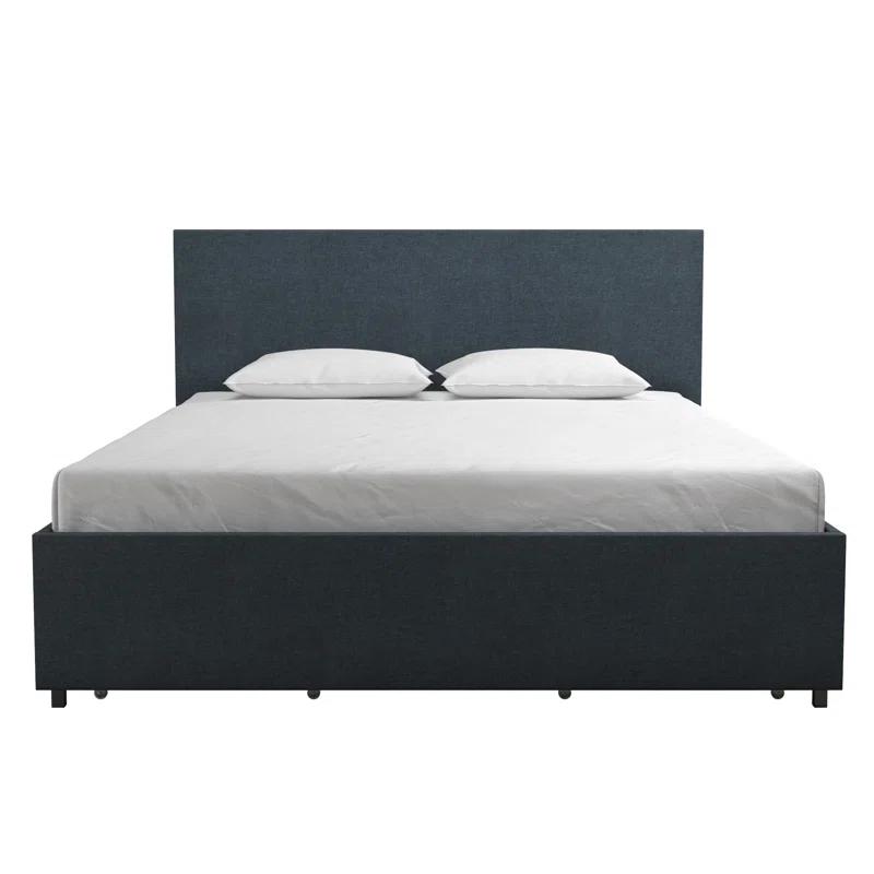 Novogratz Kelly Upholstered Unfinished Platform Storage Bed