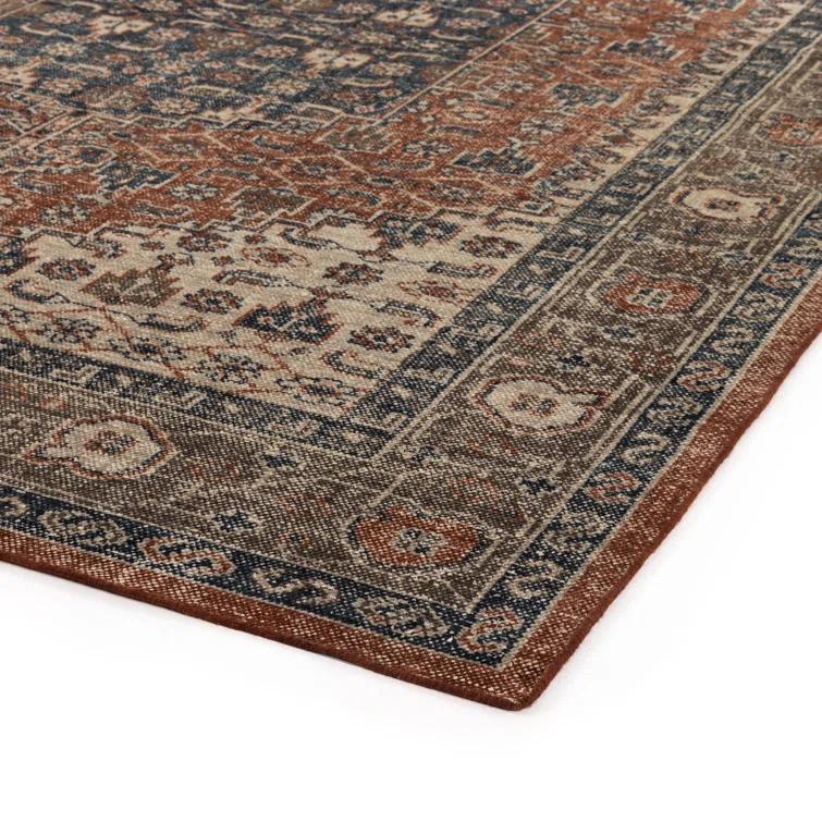 Prato Hand-Knotted Wool and Cotton Rug in Earth Tones