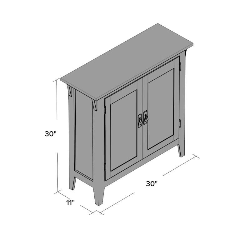 Mission Solid + Manufactured Wood Foyer Hall Cabinet Stand