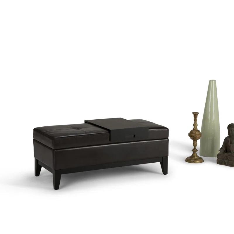 Oregon Faux Leather Ottoman