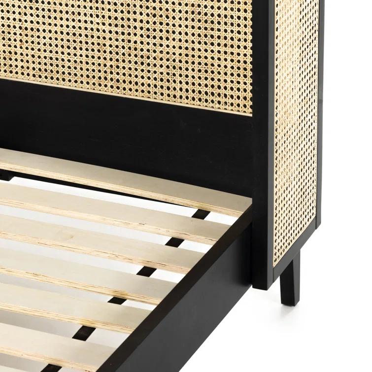 Jeni Platform Bed - Black / Queen