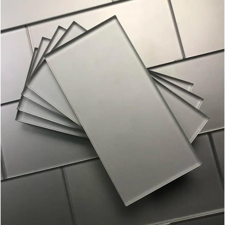 Forever Matte 3 in. x 6 in. Diamond Grade Glass Straight Edge Subway Decorative Kitchen & Bathroom Wall Tile