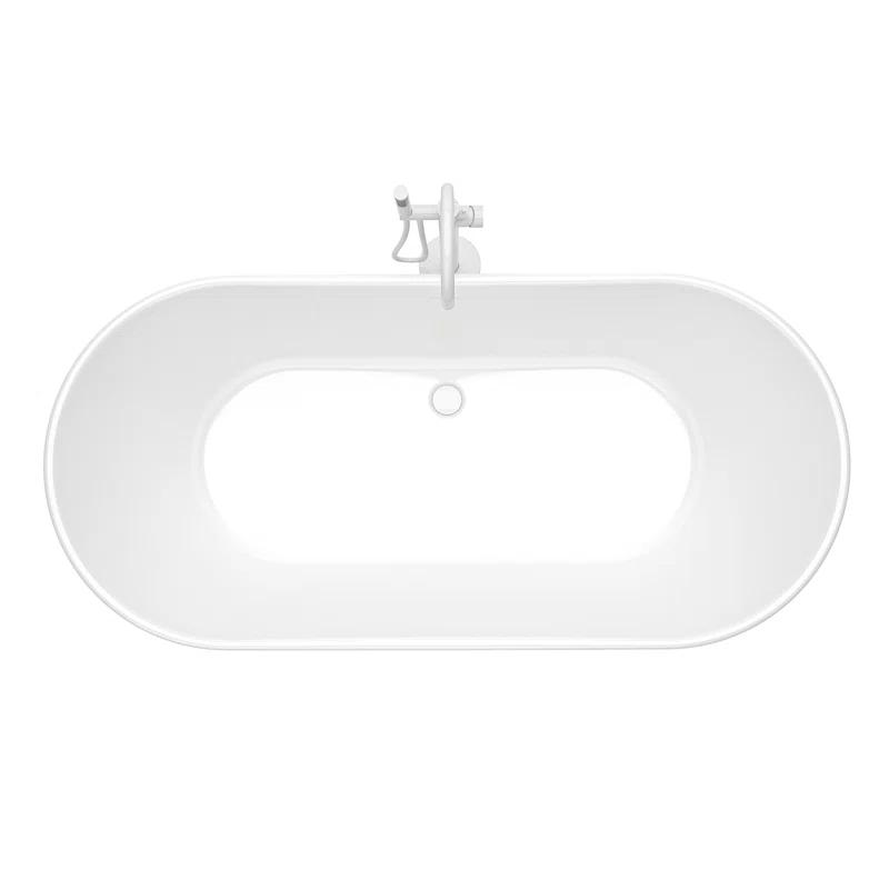 Infinity Z 67 in. L x 30-3/4 in. W x 22-7/8 in. H Freestanding Acrylic Bathtub