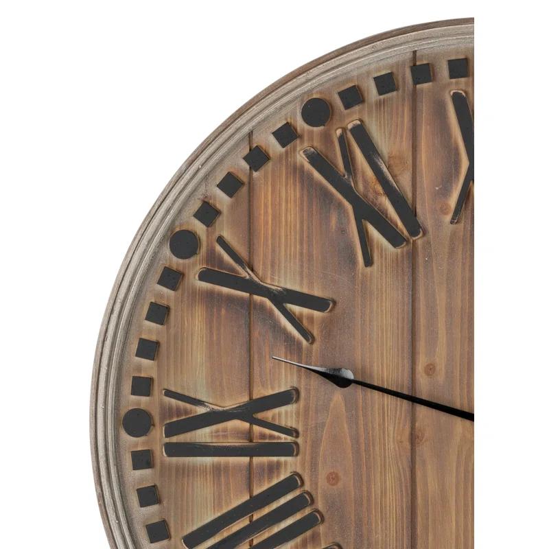 Oversized Wooden Wall Clock