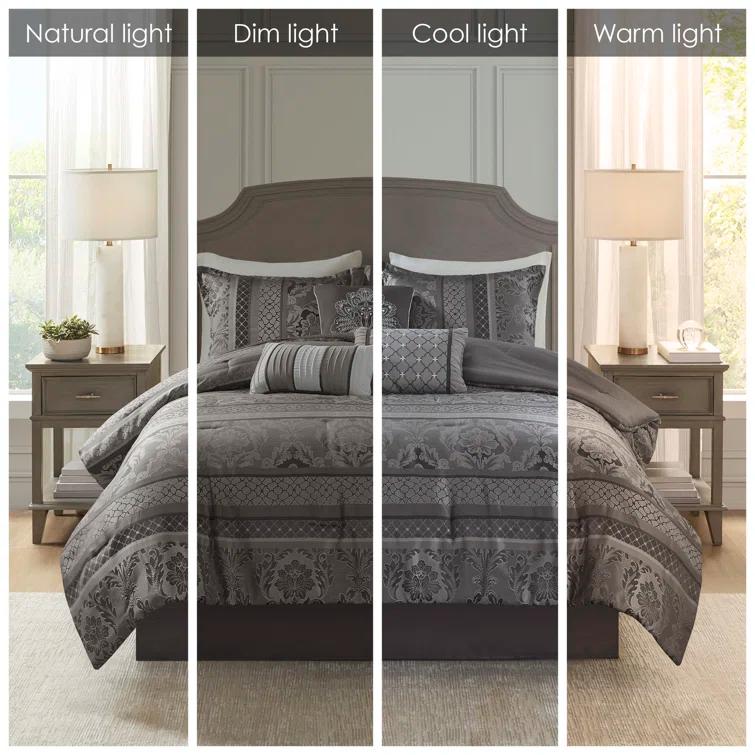Madison Park Bellagio 7 Piece Jacquard Comforter Set