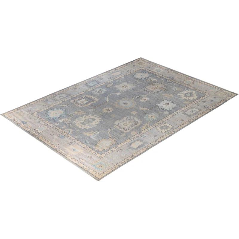 Solo Rugs One-of-a-Kind Rectangle 10' X 14' Wool Area Rug Light Gray/Light Blue/Beige/Ivory