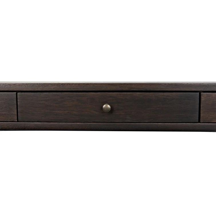 Truss Solid Wood Top Metal Base Writing Desk
