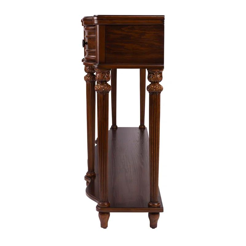 Vintage Oak 72" Console Table with Storage