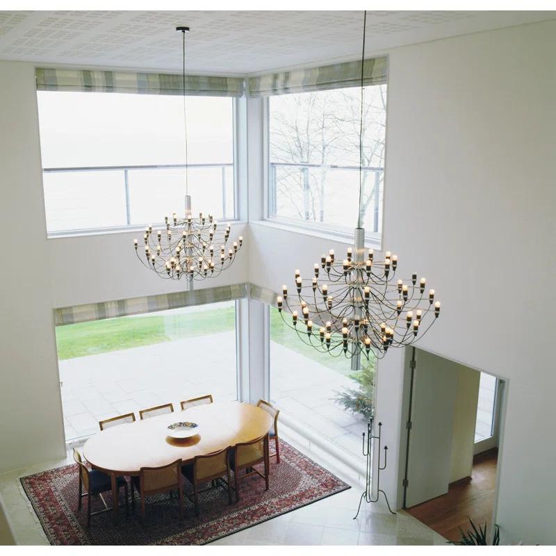Sarfatti 2097 Contemporary Chrome 50-Light Chandelier