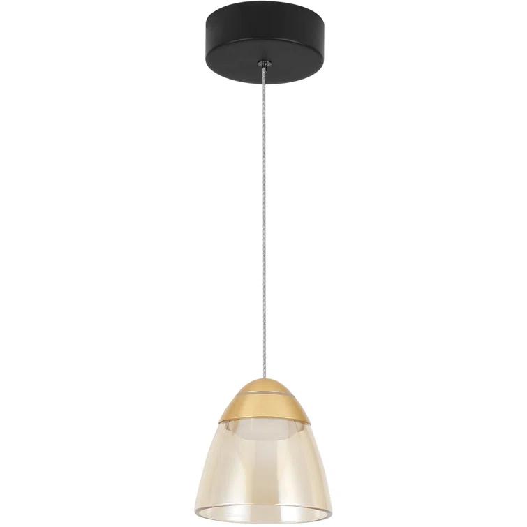 VONN Lighting Roma 5-in 100-277V 1-Light ETL Certified Integrated LED Height Adjustable Pendant Lighting