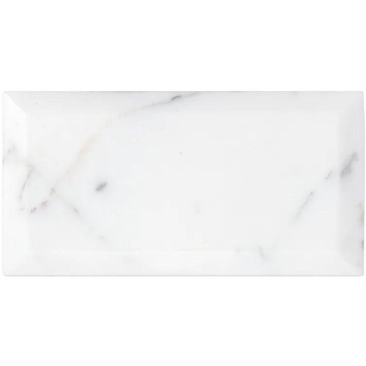 Calacatta 3" x 6" Marble Marble Look Subway Wall & Floor Tile