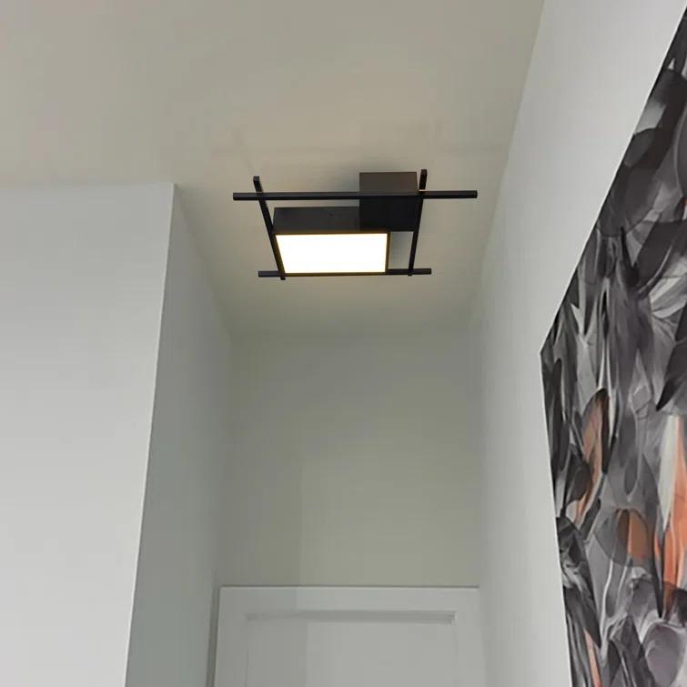 Radium 19-in Integrated LED Rectangular ETL Certified Semi Flush Ceiling Light