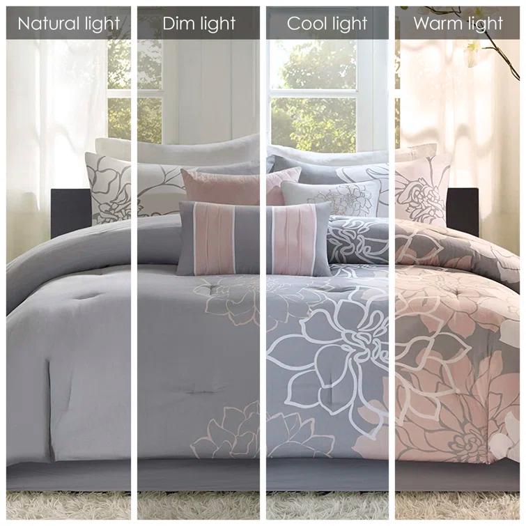 Madison Park Lola 7 Piece Floral Cotton Comforter Set