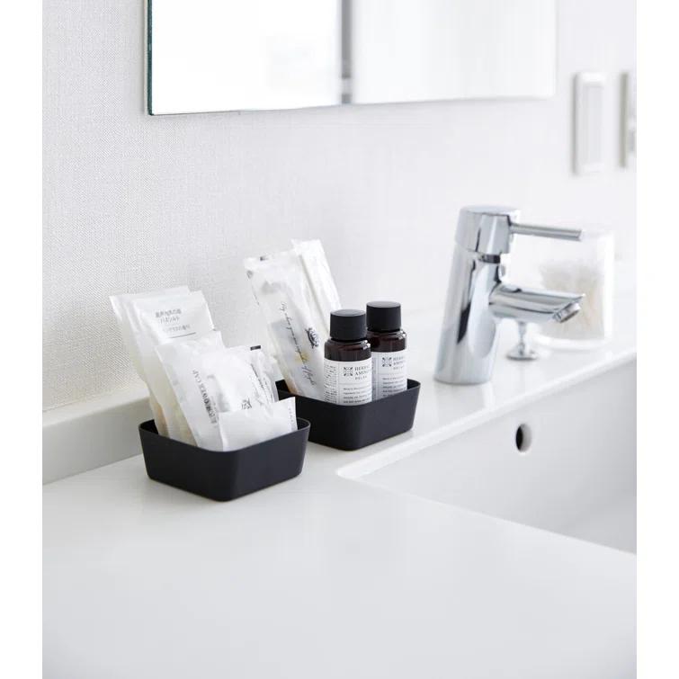 Yamazaki Home Space Saving Vanity Tray, Square, Steel, Small