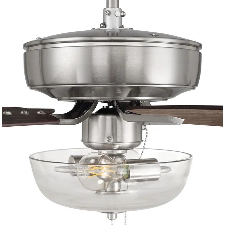 Pro Plus 101 Clear Bowl Light Kit 52'' Ceiling Fan with Light Kit