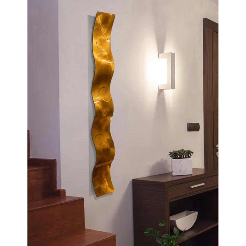 Orren Ellis Handmade Modern Abstract Wall Decor on Metal (Set of 2)
