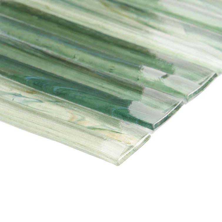 Tara Stacked 11.61" x 11.73" Molten Glass Mosaic Wall Tile (0.95 Sq. Ft. / Sheet)