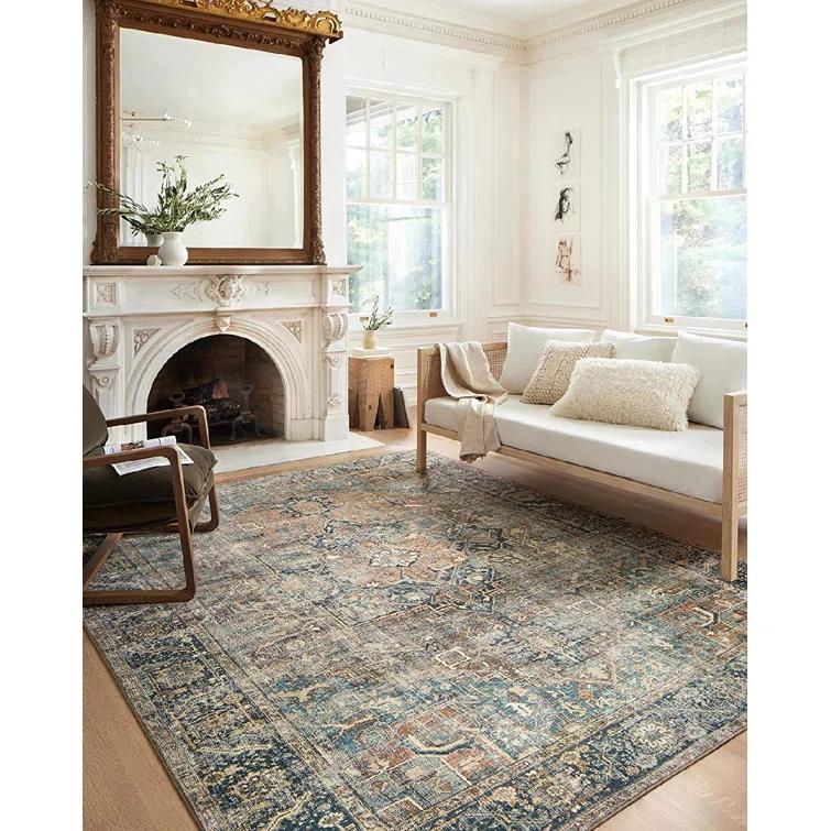 Loloi Margot Terracotta / Lagoon Area Rug feat. Cloudpile