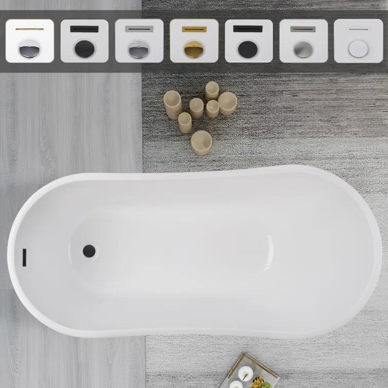 Amara Acrylic Freestanding Soaking Bathtub